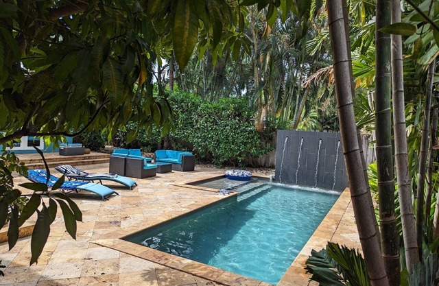 Rated top 5% of homes. 3BR 3BA Private Oasis Home with Heated Salt Water Pool.