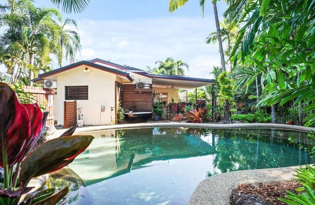 Relax at Sudbury Shores Beach House- Tropical Kewarra Beach Retreat | Lagoon Pool + Outdoor Bath