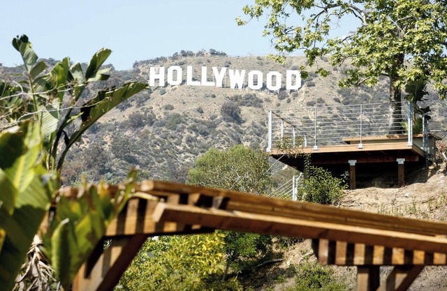 Relax On The Spacious Deck and Enjoy The Hollywood Sign and Lush Canyon Views