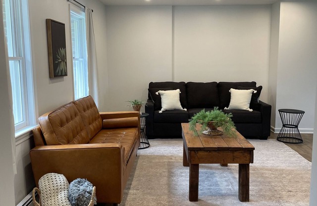 Remodeled country home in neighborhood with Amish farms, fire pit in back yard