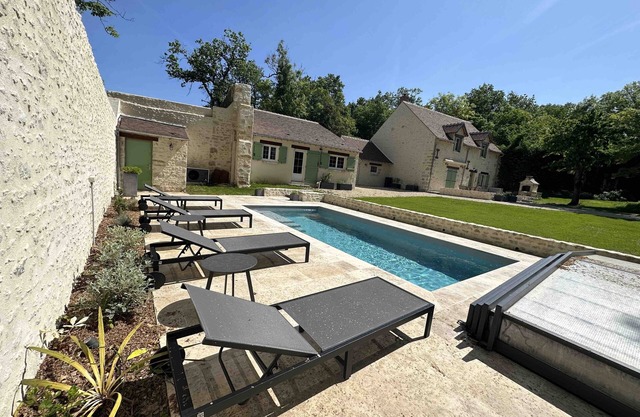 Renovated sheepfold with swimming pool adjacent to golf course