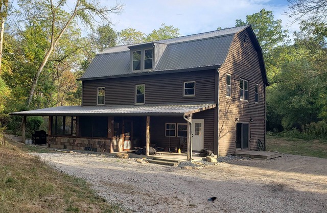 Restored 100-year-old Barn House in Private Forest. Perfect for gatherings.