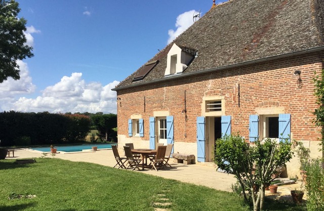 Restored farmhouse, swimming pool, boules court and badminton, table tennis, piano