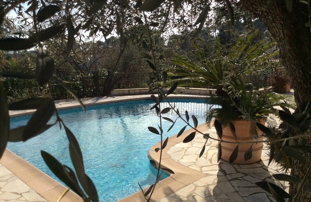 Rez de Jardin de Villa Dans un Endroit Calme et Arboré Avec Piscine Privée