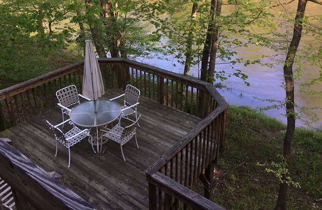Right on the river.