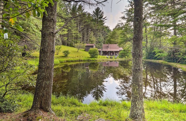 Rustic Cabin w/Patio & Pond on Blue Ridge Parkway