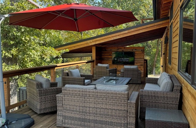 Rustic-Modern Lake House with Bunk Room, Large Deck & Lake Views