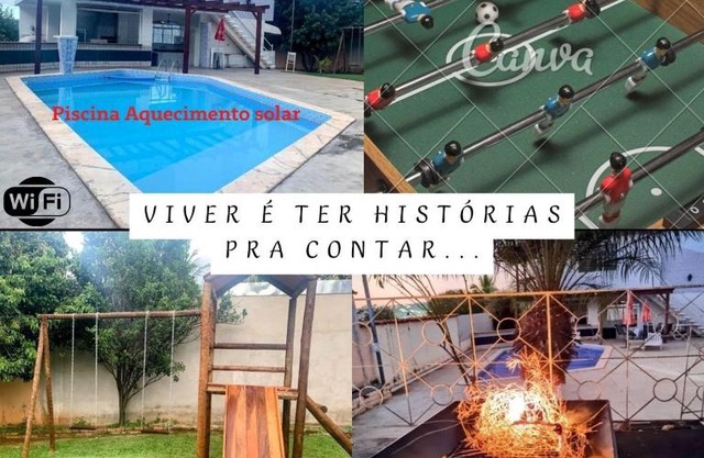 Sítio Aconchegante 4qts - piscina aquecimento solar, lareira e muito mais