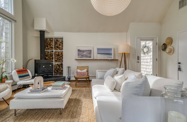 Scandinavian modern style meets the North Fork with gunite pool.