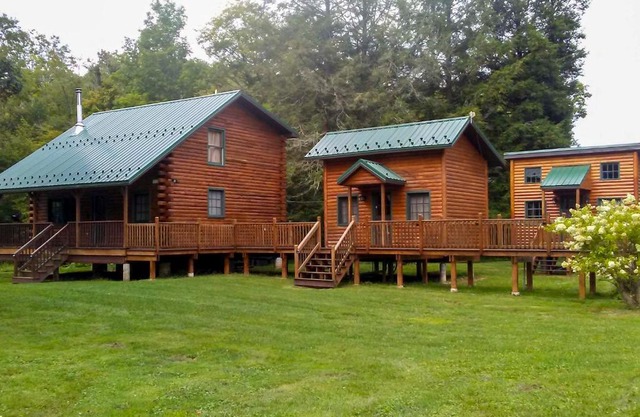 Scenic Log Cabin with Fire Pit and Stocked Creek!