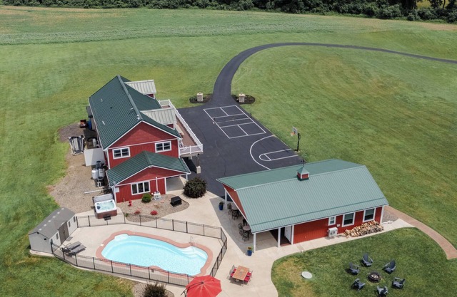 Scenic mountain home overlooking the Susquehanna river with pool and hot tub