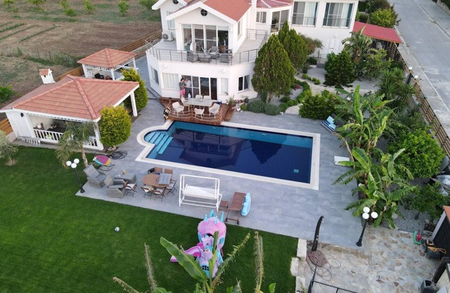 Seafront Villa with large swimming pool with sea and mountain views.
