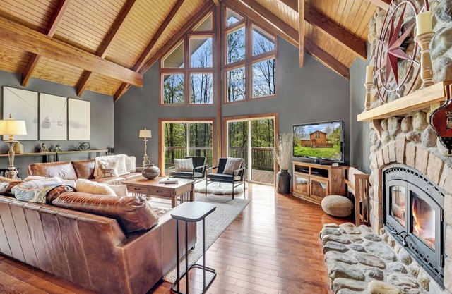 Secluded 3BR Cabin | Deck, Fire Pit, Fireplace