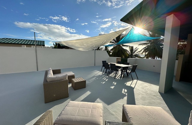 Serenity by the Sea – 3BR Penthouse with Semi-Private Beach, WiFi, full A/C