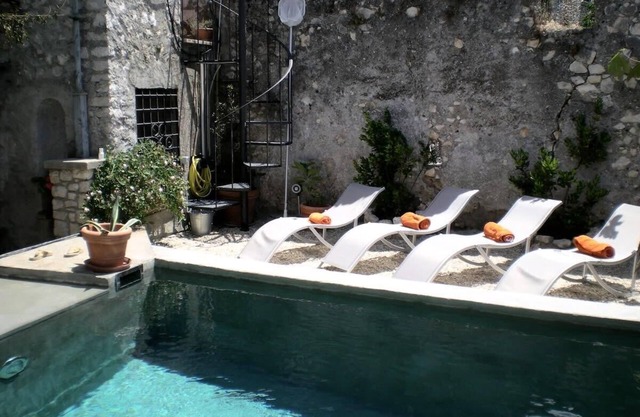 Sermoneta, Historic Stone Village House with Pool, in a Medieval Hill Town Close to Rome and Naples