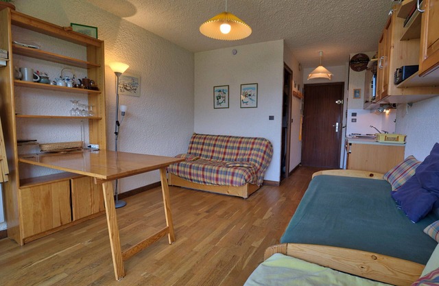Ski-in studio with heated pool and tennis court