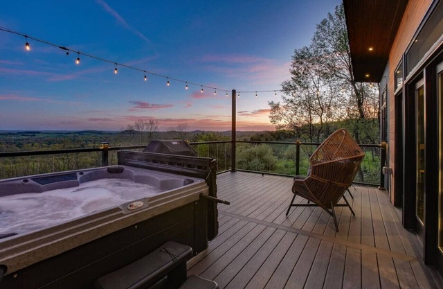 Skyline Serenity | Hot Tub, Panoramic Views, King Bed in PA Wilds