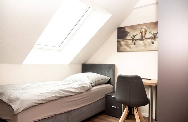 Small apartment with bedroom, kitchen and bathroom
