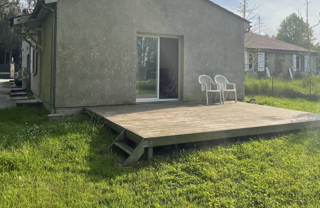 Small country house on property overlooking the meadow