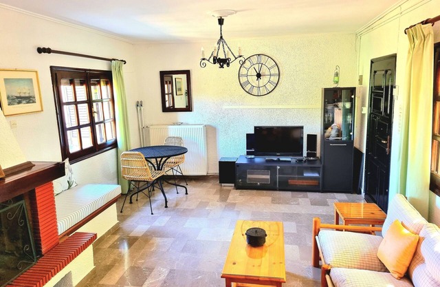 Spacious farmhouse with big yard and fireplace