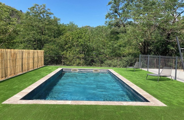 Spacious house with private pool on the river.