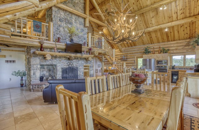 Spacious Log Lodge w/Hot Tub, Game Room, Mtn Views, Wraparound Deck, 5 Acres, Near Pagosa Springs!