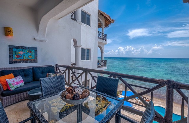 Spacious Third-Floor Beachfront Condo with Pool