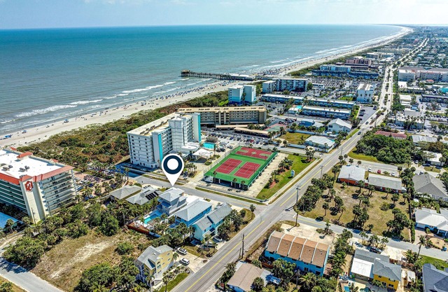 Spectacular 3-story ocean-view beach house with full-size pool & firepit
