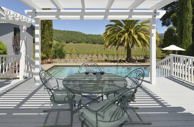 St. Helena, walk to town, on vineyard, pool, one acre/private, Permit STR25-001