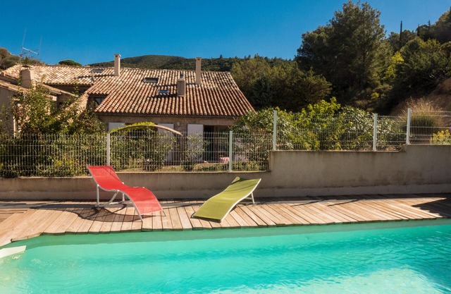 Stone house classified 3* in Corbieres with private covered pool