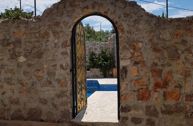 Stone house with pool
