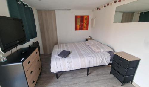 Studio Cerf, quartier marais, terrasse rez de chaussé, jardin accessible, matelas confortable