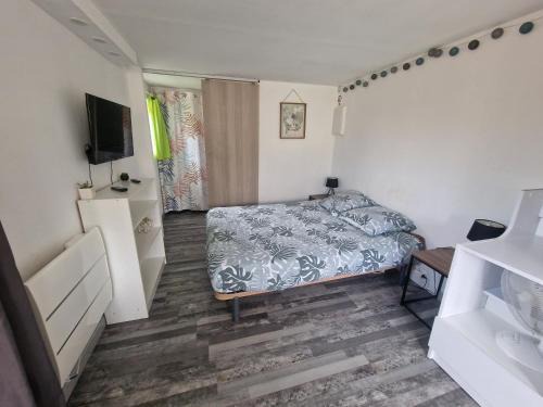 Studio Marmotte, quartier marais, terrasse en rez de jardin, matelas confort