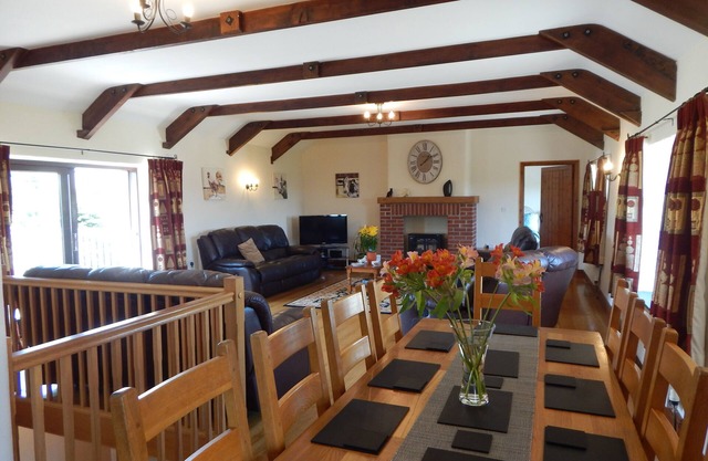 Stunning location, superior quality barn, open all year, swimming pool, hot tub