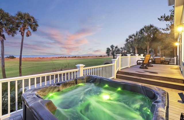 STUNNING Oceanfront Home! Golf & Ocean Views, Hot Tub, Golf Cart, Pool Access!