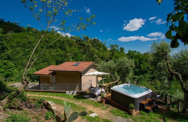 Stunning private villa with private pool, WIFI, hot tub, TV, patio, pets allowed and parking