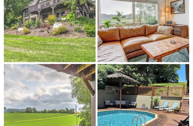 Sunny & Spacious A-Frame with Private Pool and Panoramic Amish Country Views