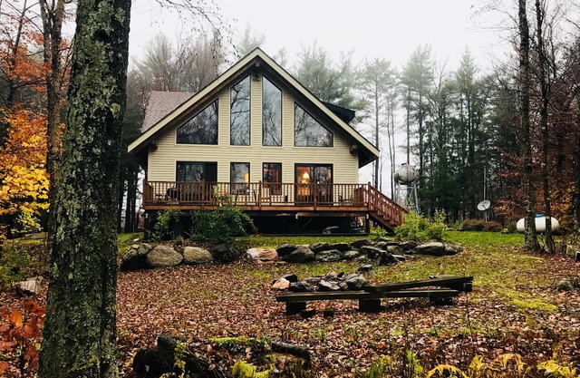 Swiss Chalet Style Timber frame Home In Berkshires With All Modern Conveniences