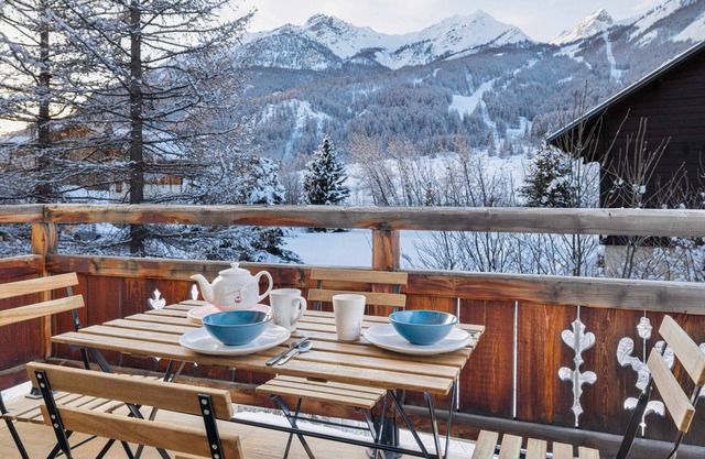 Terrace apartment near slopes with wellness