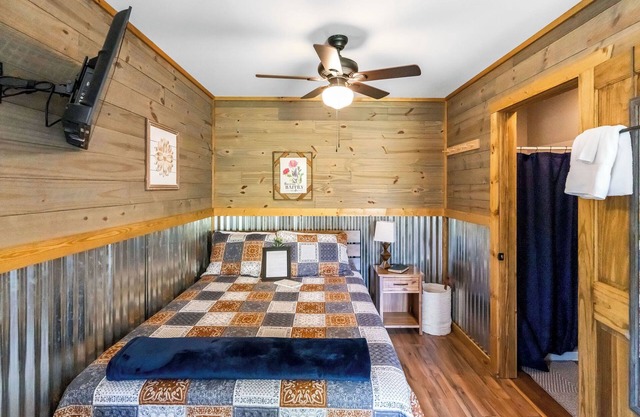 The Fire Cabin sets in the heart of the beautiful Moravian Falls