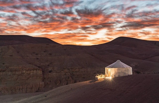 The First Agafay, next to Marrakech, luxury in the middle of the desert in yurts