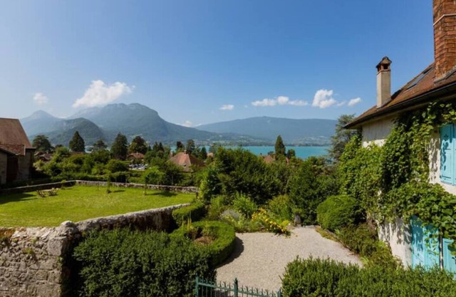 The Garden in Talloires with a lake view