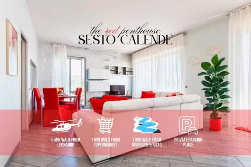 the RED penthouse - Leonardo MXP Lake Maggiore private park