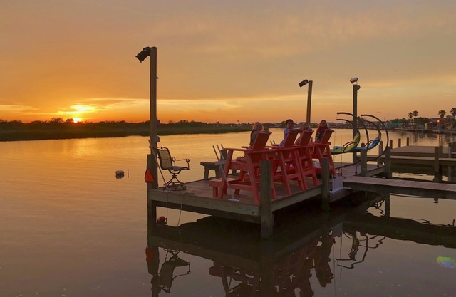 The Salty Pig Cabin On Caney Creek Sargent Tx HERO Discounts, has RV Hook Up
