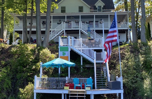 The Summer House. Year-Round House on Sodus Bay w/two 60ft covered porches.