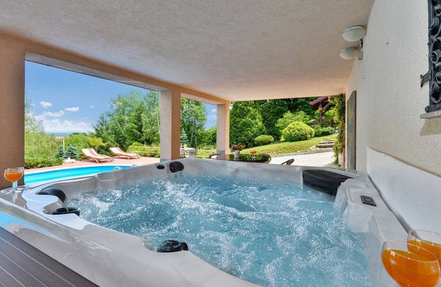 This beautiful vacation home is located on a hill above the town of Petrinja.