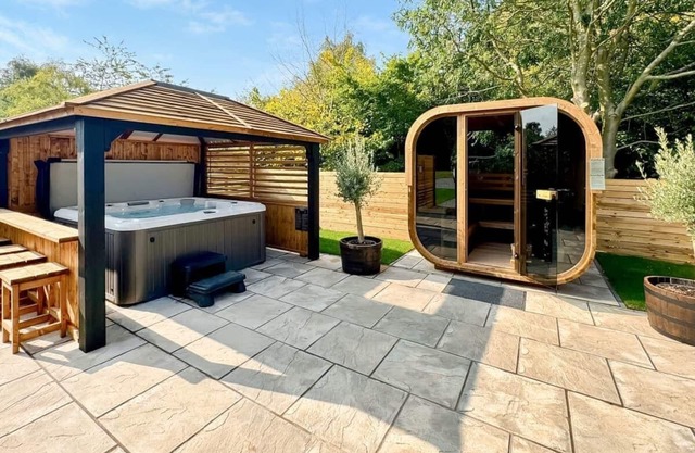 This deluxe two bedroom lodge even has its own games den.