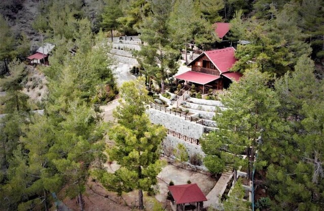 Three charming log cabins in a gated property at the beautiful Troodos mountain