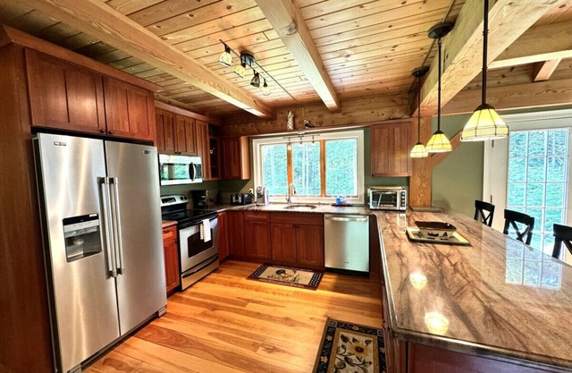 Timber frame home with A/C