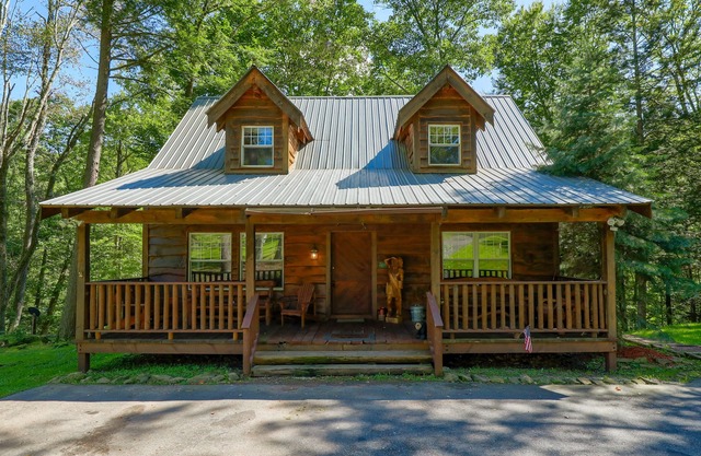 Timber framed cabin nestled in the Pocono Mountains on a private 400 acre estate